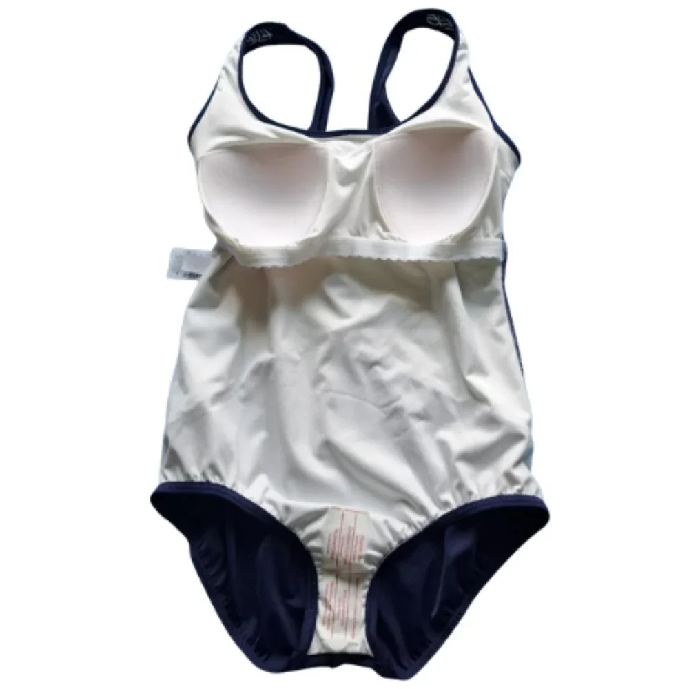 Lands End Geometic One Piece Swimsuit 14P - Picture 2 of 4